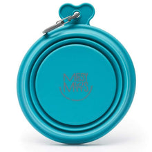 Load image into Gallery viewer, Messy Mutts Collapsible Silicone Bowl Blue - Small