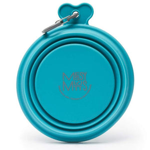 Messy Mutts Collapsible Silicone Bowl Blue - Small