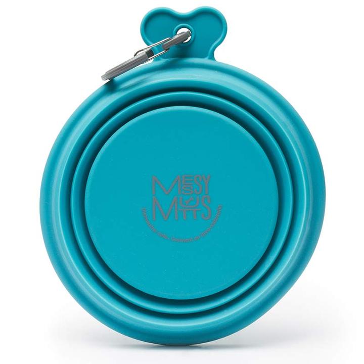 Messy Mutts Collapsible Silicone Bowl Blue - Small