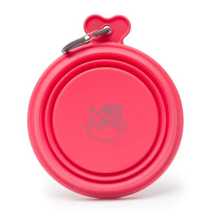 Messy Mutts Collapsible Silicone Bowl Red - Small