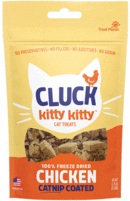 Treat Planet Cluck Kitty Kitty Freeze-Dried Chicken Catnip Cat Treats 0.75oz