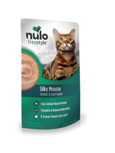 Nulo Wet Cat Food FreeStyle Silky Mousse Grain-Free Chicken & Duck Recipe 2.8oz Pouch Single