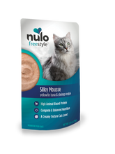 Load image into Gallery viewer, Nulo Wet Cat Food FreeStyle Silky Mousse Grain-Free Yellowfin Tuna &amp; Shrimp Recipe 2.8oz Pouch Single