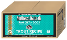 Load image into Gallery viewer, Northwest Naturals Frozen Raw Nuggets - Trout - 15lb Bulk Box