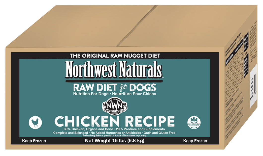 Northwest Naturals Frozen Raw Nuggets - Chicken - 15lb Box