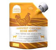 Open Farm Bone Broth Topper for Dogs & Cats - Harvest Chicken 12oz Pouch