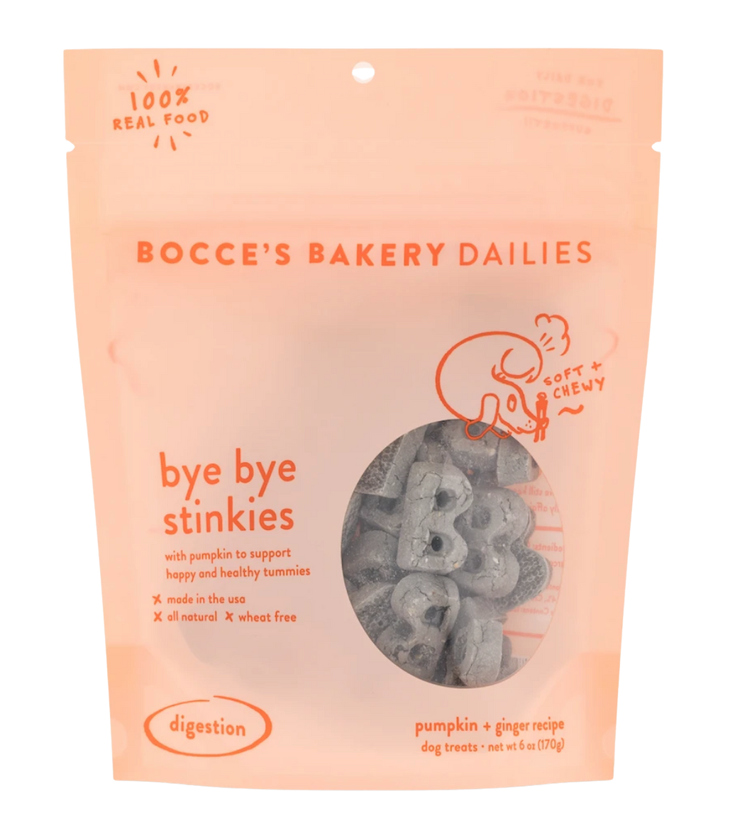 Bocce’s Dailies Soft & Chewy Dog Treats - Bye Bye Stinkies 6oz Bag