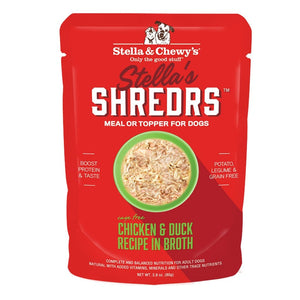 Stella & Chewy's Wet Dog Food Stella's Shredrs Chicken & Duck Recipe in Broth 2.8oz Pouch Single