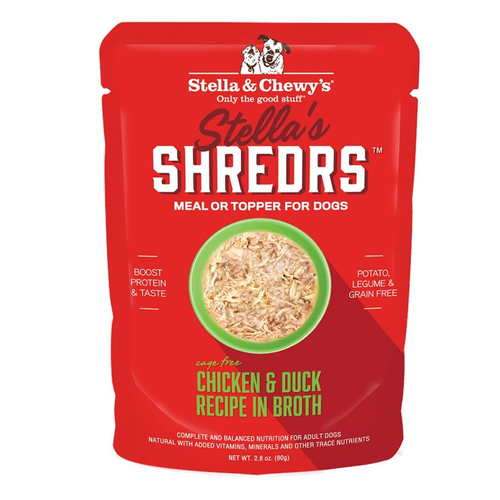 Stella & Chewy's Wet Dog Food Stella's Shredrs Chicken & Duck Recipe in Broth 2.8oz Pouch Single