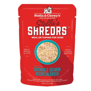 Stella & Chewy's Wet Dog Food Stella's Shredrs Chicken & Salmon Recipe in Broth 2.8oz Pouch Single