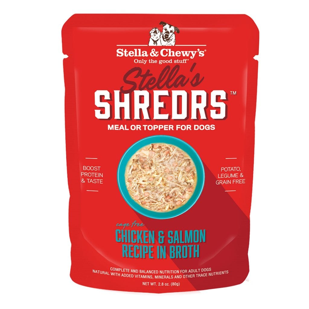 Stella & Chewy's Wet Dog Food Stella's Shredrs Chicken & Salmon Recipe in Broth 2.8oz Pouch Single