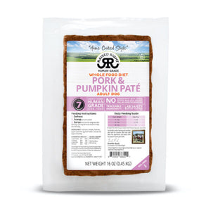 Raised Right Adult Dog Recipe - Pork & Pumpkin Paté 16oz Frozen Flexible Tray