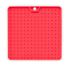 Load image into Gallery viewer, Messy Cats Silicone Reversible Interactive Feeding and Licking Mat, 5.5" x 5.5" - Watermelon