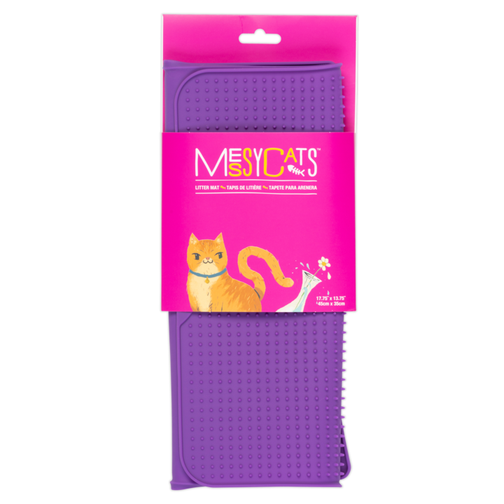 Messy Cats Silicone Litter Mat - Purple
