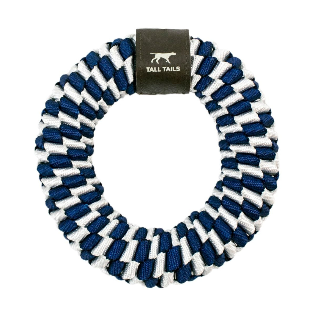 Tall Tails Braided Ring Dog Toy - Navy 6