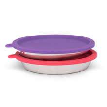 Load image into Gallery viewer, Messy Cats Silicone Saucer-Shaped Air-Tight Lid 1.75 Cup 2-pack