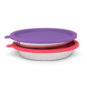 Messy Cats Silicone Saucer-Shaped Air-Tight Lid 1.75 Cup 2-pack