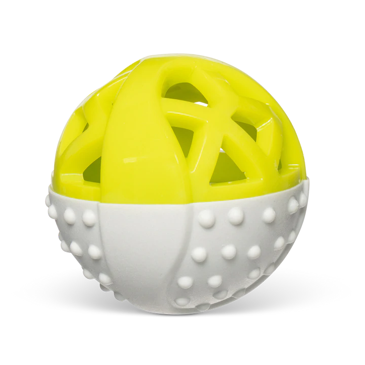 Messy Mutts Totally Pooched Catch n' Squeak Dog Ball Foam Rubber 3.5