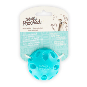 Messy Mutts Totally Pooched Huff'n Puff Dog Ball Foam Rubber 2.5" - Teal