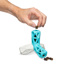 Load image into Gallery viewer, Messy Mutts Totally Pooched Squeak n&#39; Stuff Foam Rubber Dog Toy 5&quot; - Teal/Grey