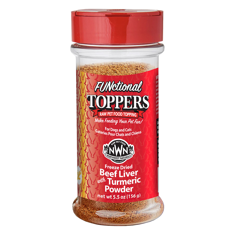 Northwest Naturals Freeze-Dried FUNctional Toppers - Beef Liver 4.5oz Shaker Jar