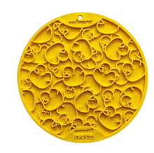 Load image into Gallery viewer, SodaPup Duckies Design Emat Enrichment Licking Mat with Suction Cups - Yellow