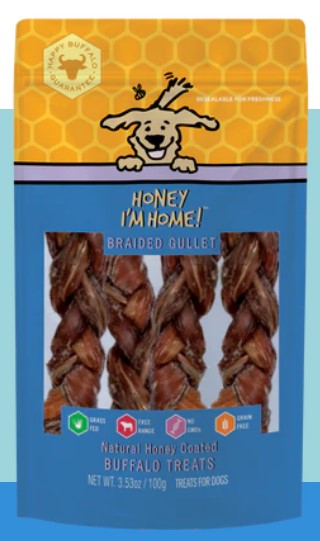 Honey I'm Home! Buffalo Braided Gullets 3.53oz Bag