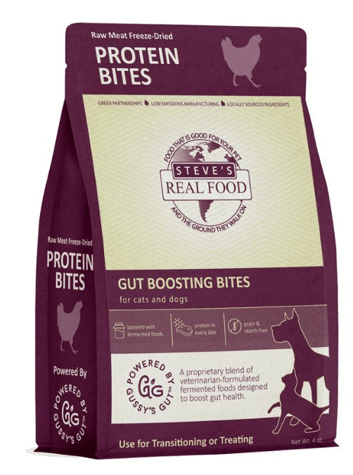 Steve's Gut Boosting Protein Bites Chicken Treats 4oz Bag