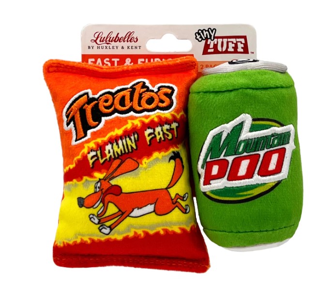 Lulubelles® Tiny Tuffs 2pk Dog Toy - Fast & Furious