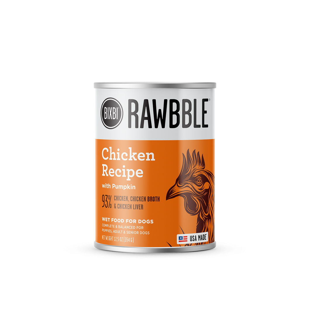 Bixbi RAWBBLE® Wet Dog Food Chicken Recipe 12.5oz Can Single