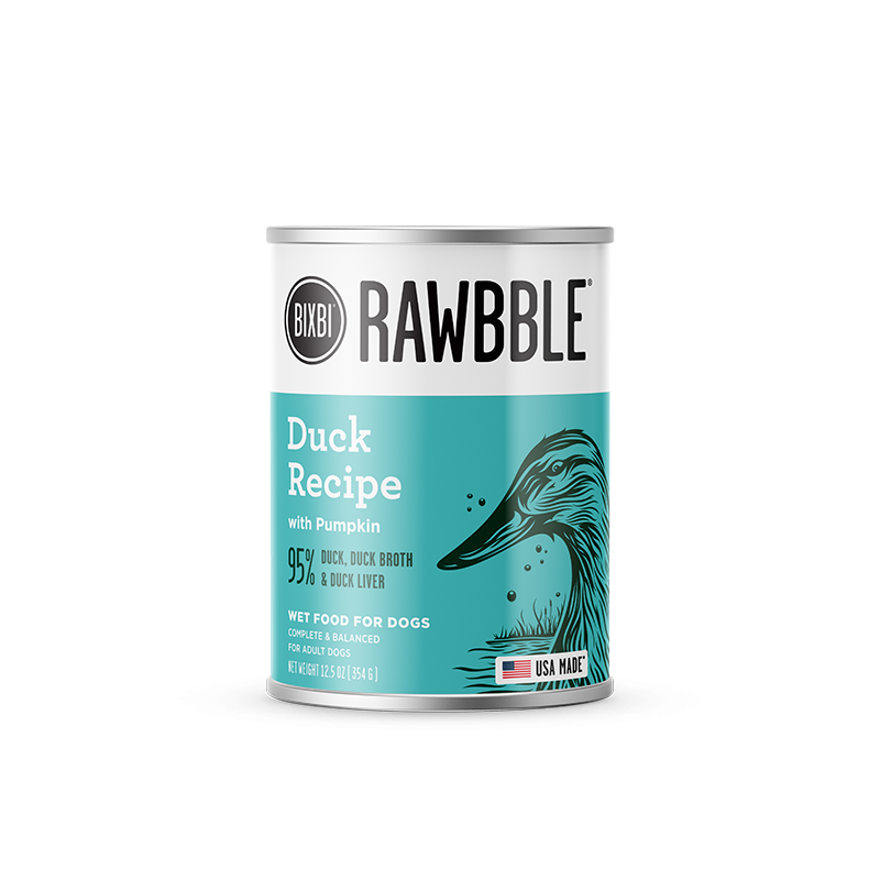 Bixbi RAWBBLE® Wet Dog Food Duck Recipe 12.5oz Can Single