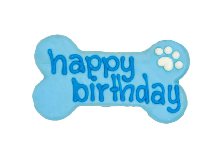 Bosco & Roxy's Bark-day - Happy Birthday Bone Cookie - Blue 6