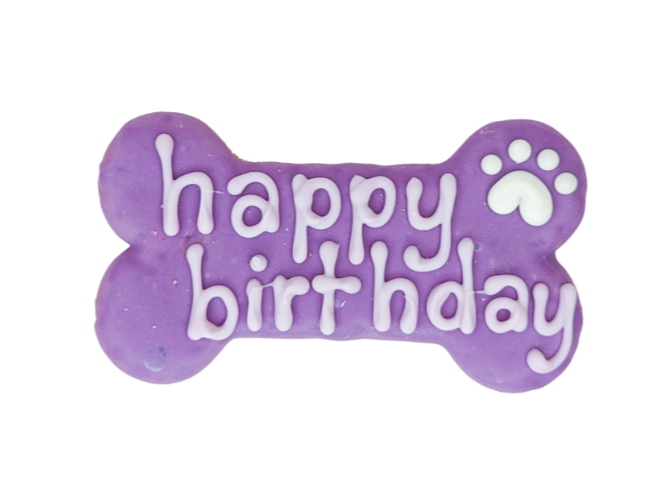 Bosco & Roxy's Bark-day - Happy Birthday Bone Dog Cookie - Violet 6