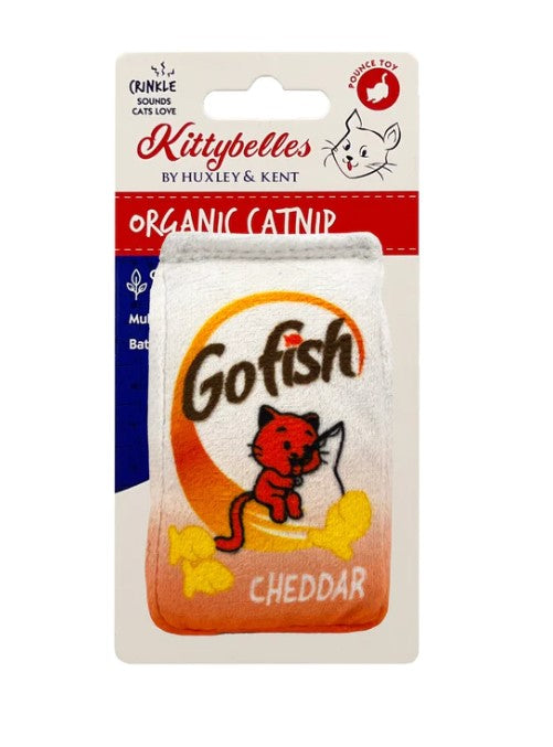 Kittybelles Plush Cat Toy Gofish Cheddar 3.75