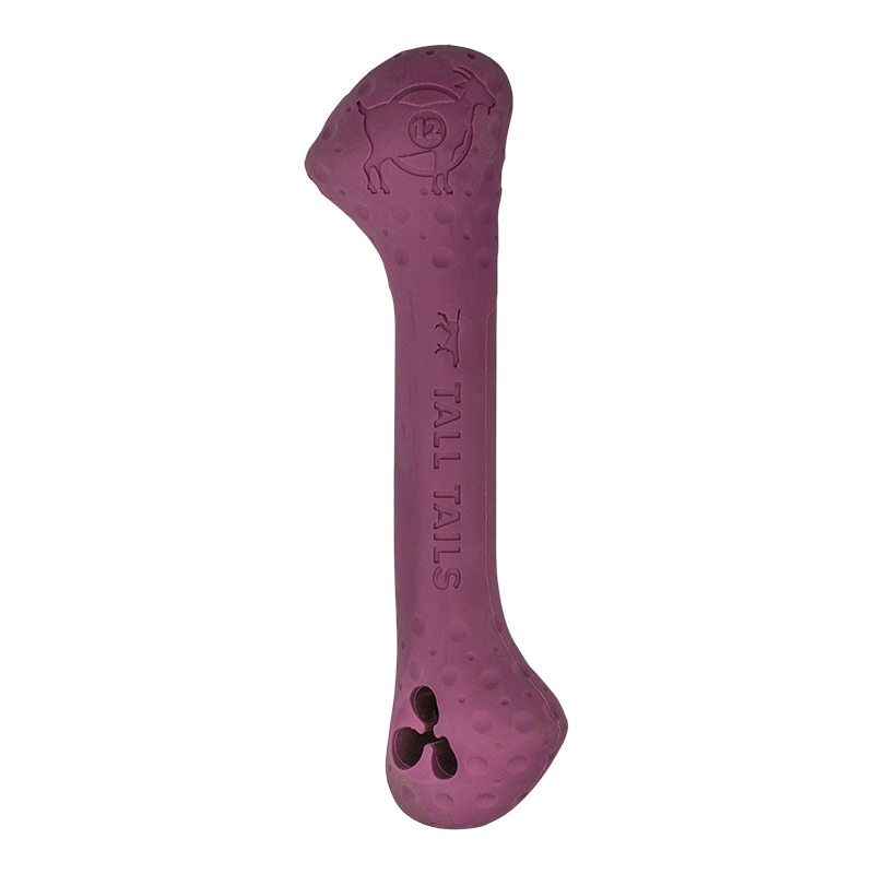 Tall Tails Natural Rubber Dog Toy - GOAT Bone Purple - Large 12