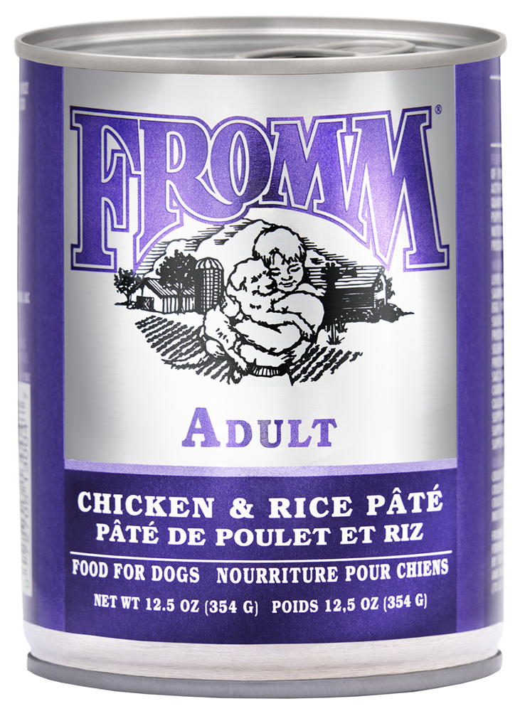 Fromm Wet Dog Food Patés - Classic Adult Chicken & Rice 12.2oz Can Single