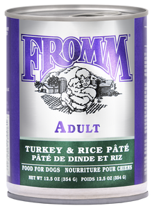 Fromm Wet Dog Food Patés - Classic Adult Turkey & Rice 12.2oz Can Single