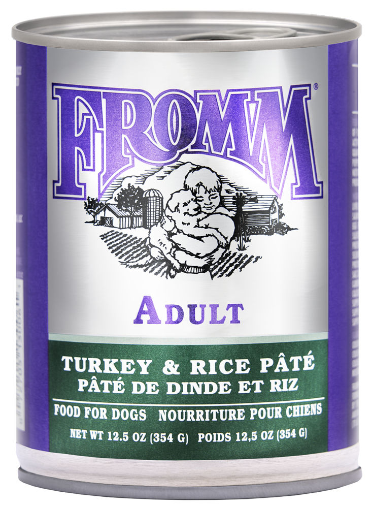 Fromm Wet Dog Food Patés - Classic Adult Turkey & Rice 12.2oz Can Single