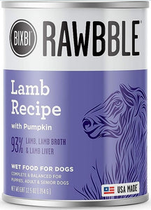 Bixbi RAWBBLE® Wet Dog Food Lamb Recipe 12.5oz Can Single
