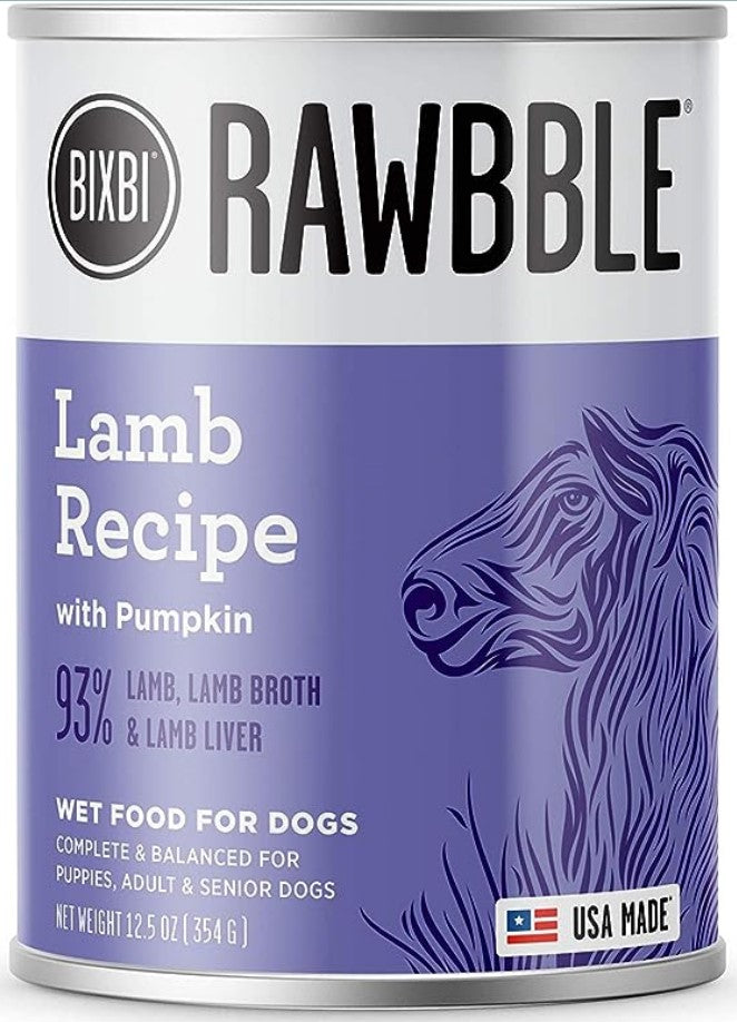 Bixbi RAWBBLE® Wet Dog Food Lamb Recipe 12.5oz Can Single