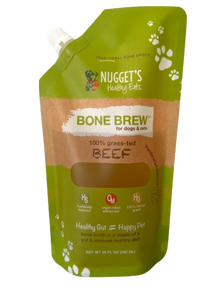 Nugget's Healthy Eats Dog & Cat Frozen Bone Broth Beef 20oz