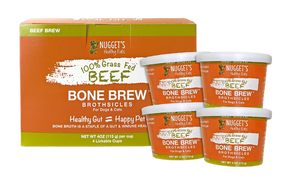 Nugget's Healthy Eats Dog/Cat Frozen Beef Bone Broth 4oz 4 PACK