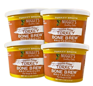 Nugget's Healthy Eats Dog/Cat Frozen Bone Broth Turkey 4oz Single