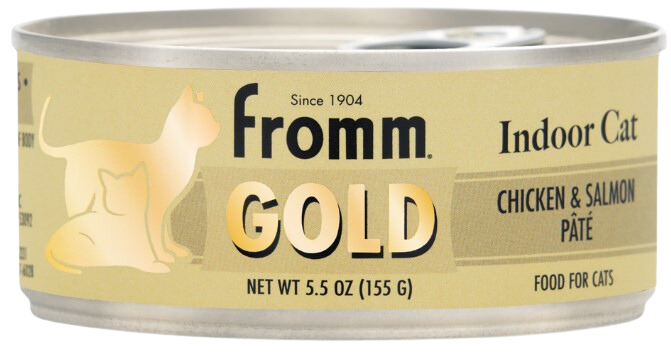 Fromm Wet Cat Food Gold Indoor Chicken & Salmon Pate 5.5oz Can Single