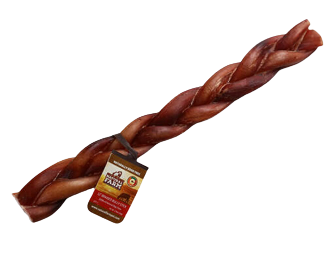 Natural Farm Individual Odor Free Braided Bully Sticks 12