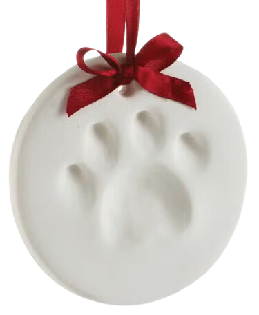 *Seasonal - WINTER* Pearhead Christmas Pawprint Keepsake Ornament