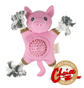 Territory 2-In-1 Dog Toy - Farm Pig 10"