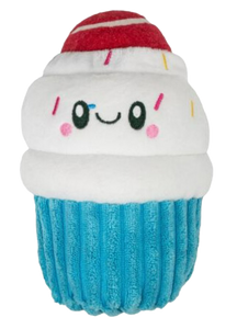 Territory 2-In-1 Plush Dog Toy - Cupcake with Removable Fetch Ball 6"