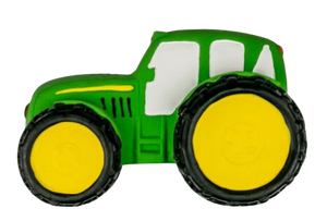 Territory Latex Squeaker Dog Toy - Green Tractor 6"