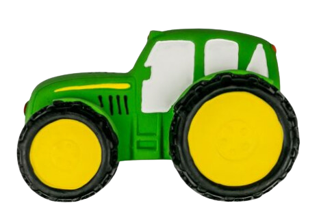 Territory Latex Squeaker Dog Toy - Green Tractor 6